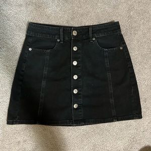 American Eagle Black Denim Skirt